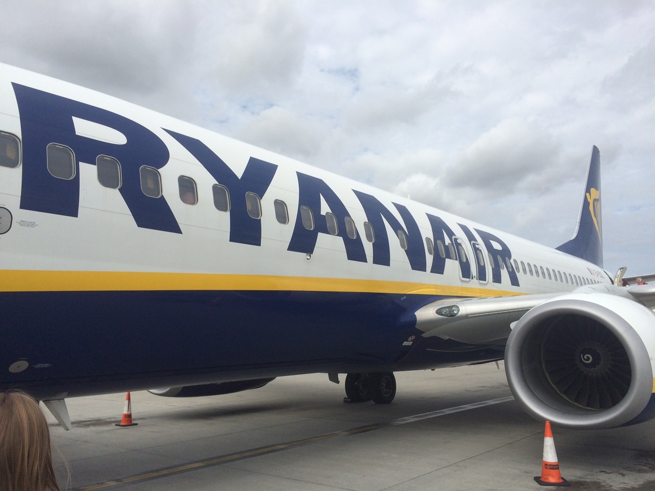 Praha - Bergamo, Ryanair, při online check in doba celkového odbavení 3 min.